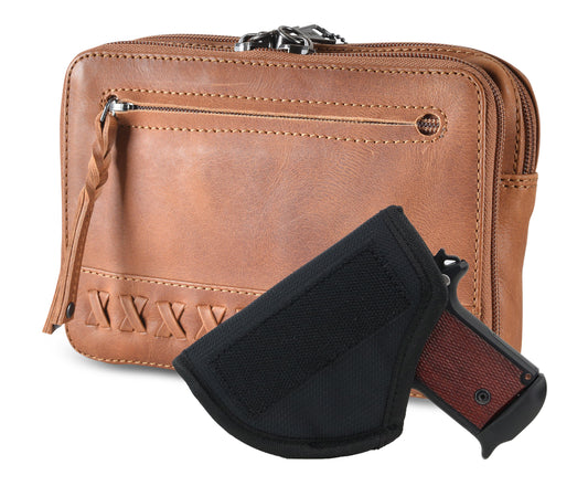 CONCEALED CARRY KAILEY LEATHER PURSE PACK