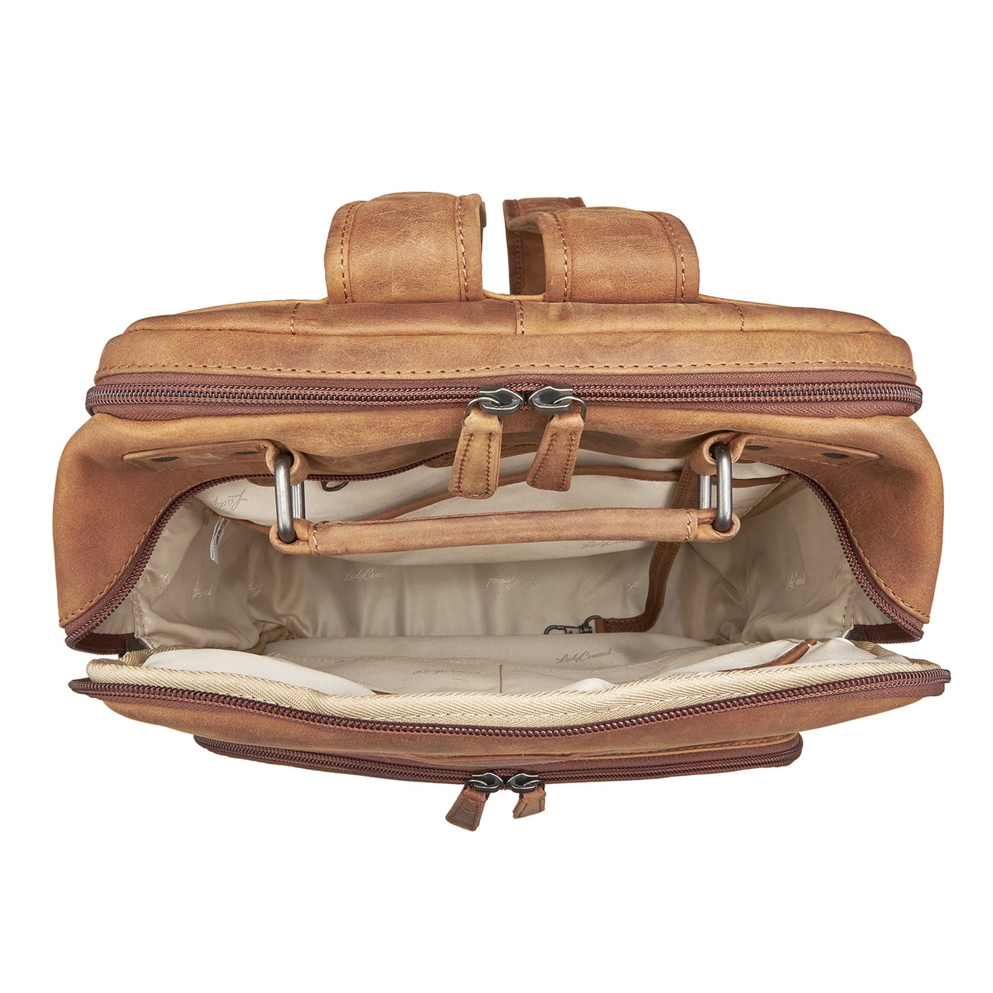 CONCEALED CARRY QUINN UNISEX LEATHER BACKPACK