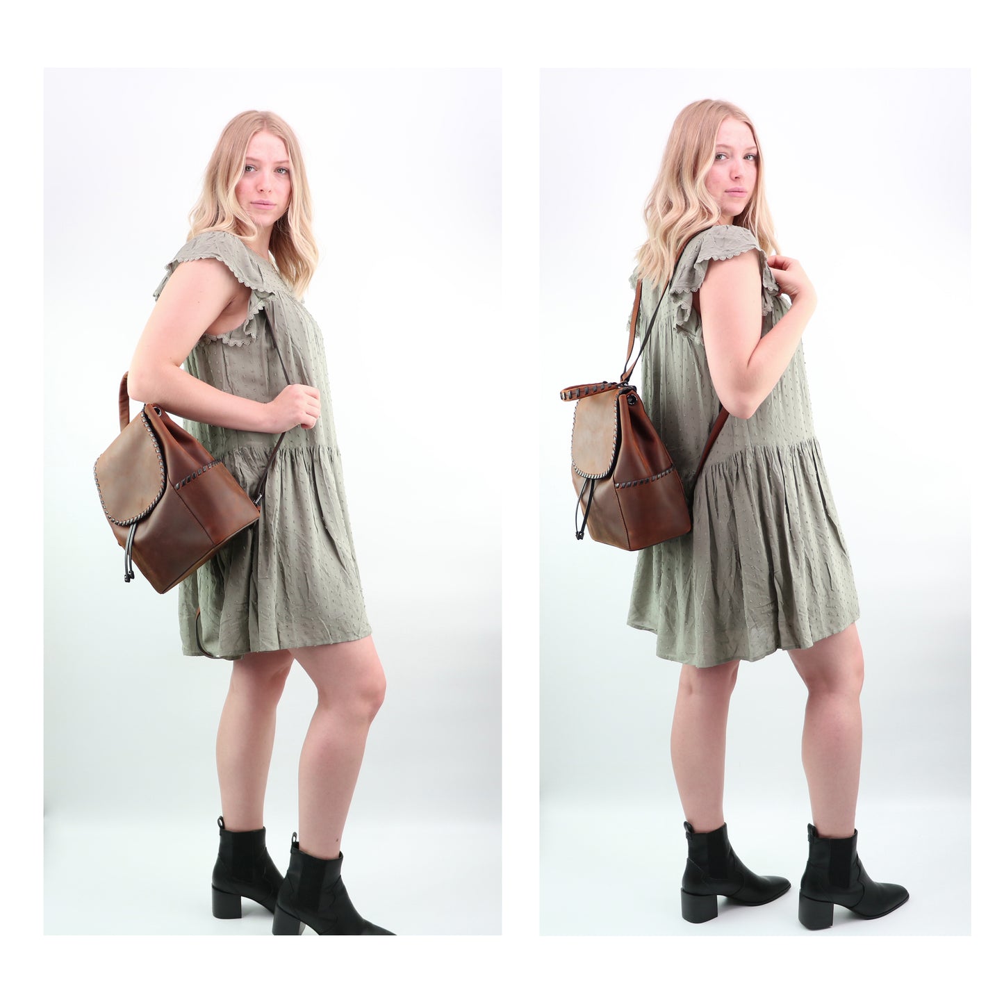 CONCEALED CARRY ALLIE LEATHER BACKPACK