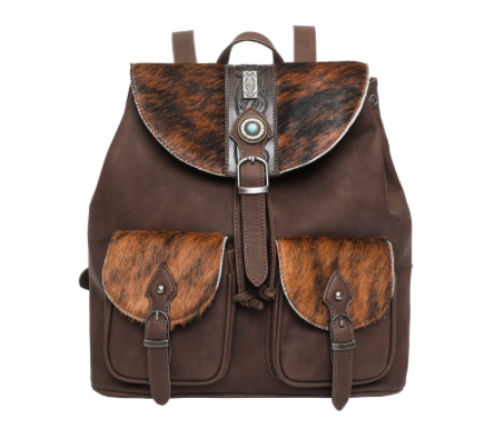 Trinity Ranch Hair On Cowhide Collection Concealed Carry Backpack
