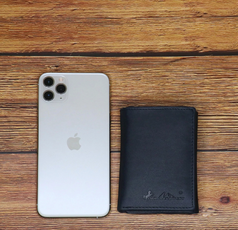 Genuine Leather Men's Tri-Fold Wallet