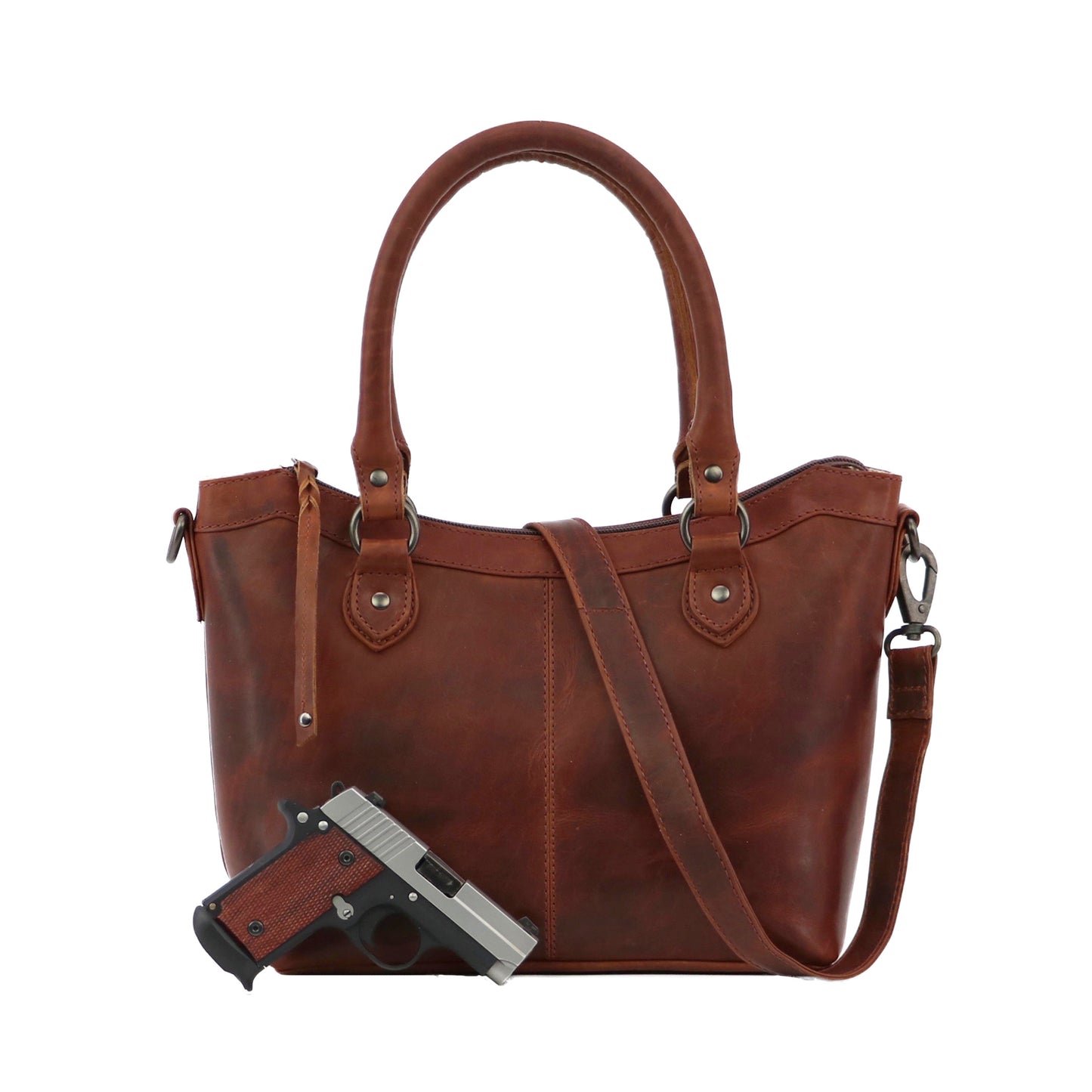 CONCEALED CARRY SADIE LEATHER SATCHEL