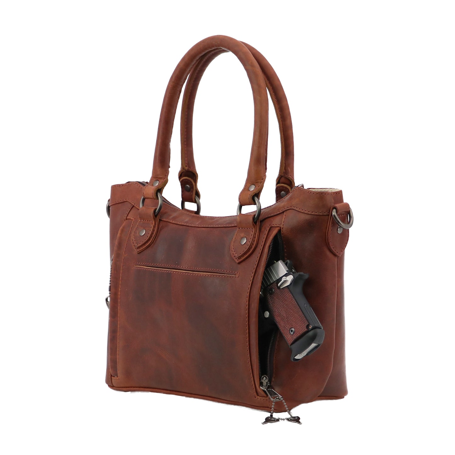 CONCEALED CARRY SADIE LEATHER SATCHEL