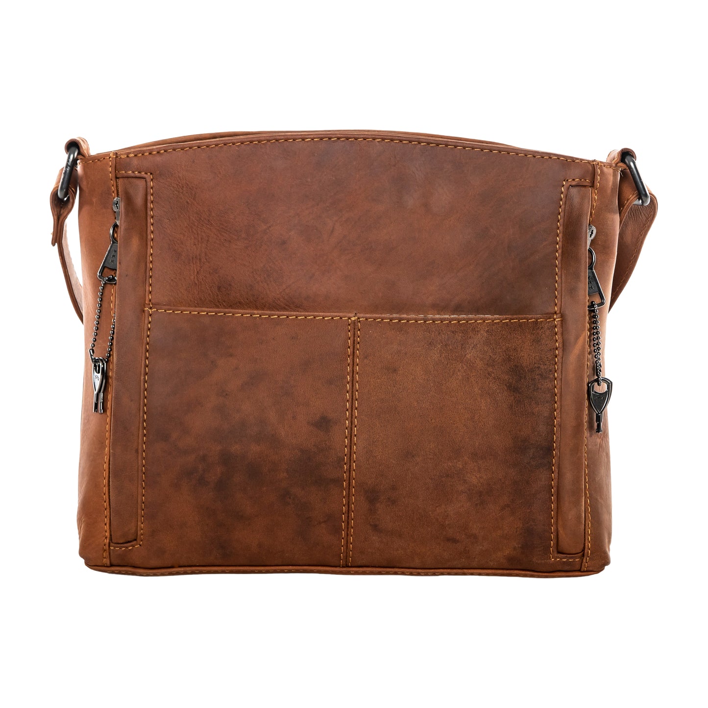 CONCEALED CARRY BRYNN ARCHED LEATHER CROSSBODY
