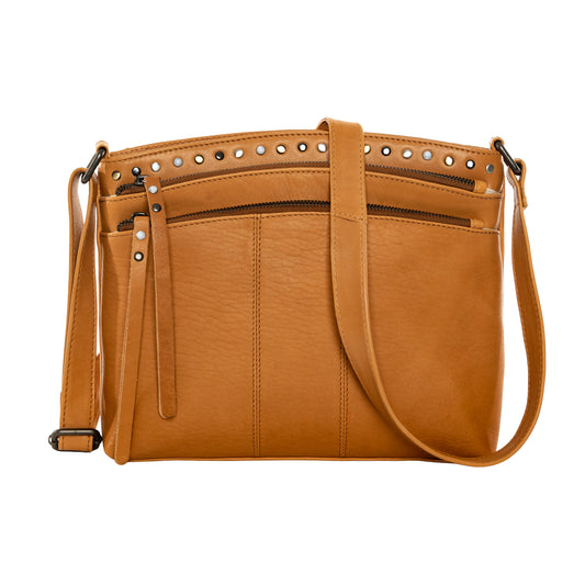 CONCEALED CARRY BRYNN ARCHED LEATHER CROSSBODY