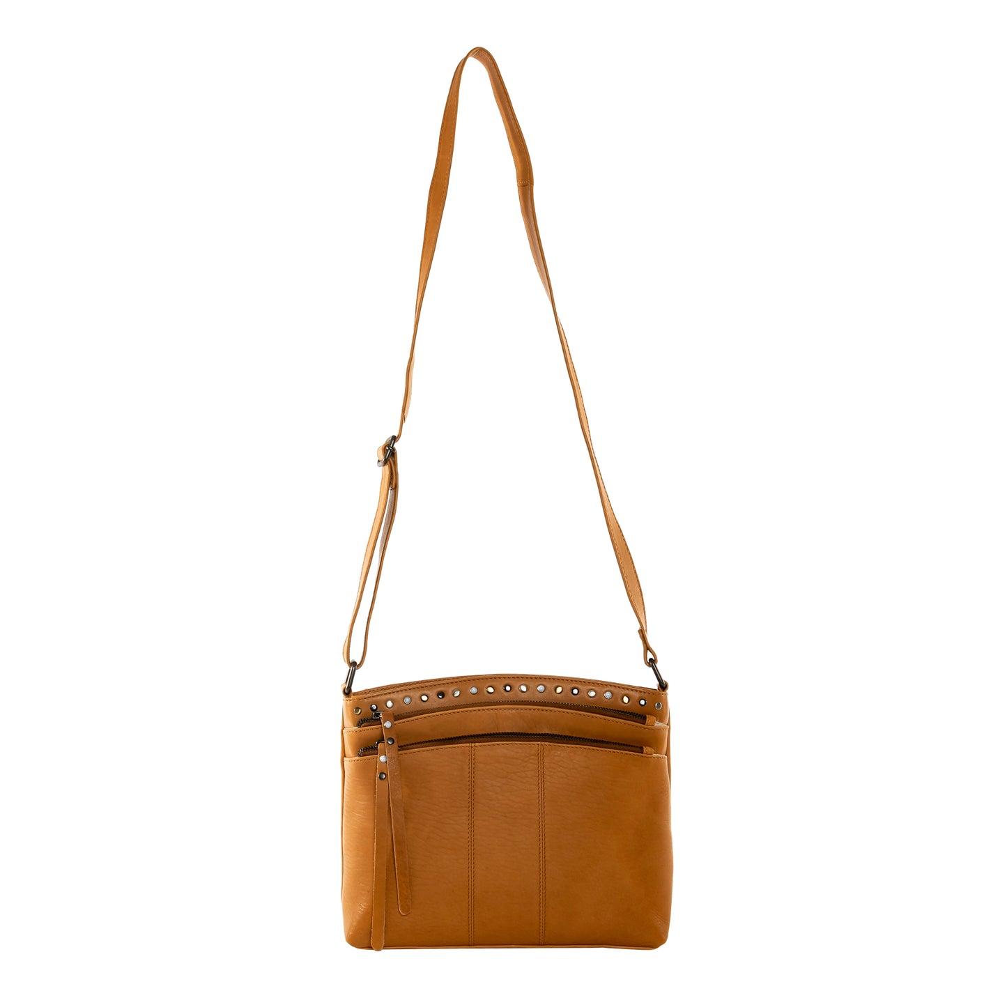 CONCEALED CARRY BRYNN ARCHED LEATHER CROSSBODY