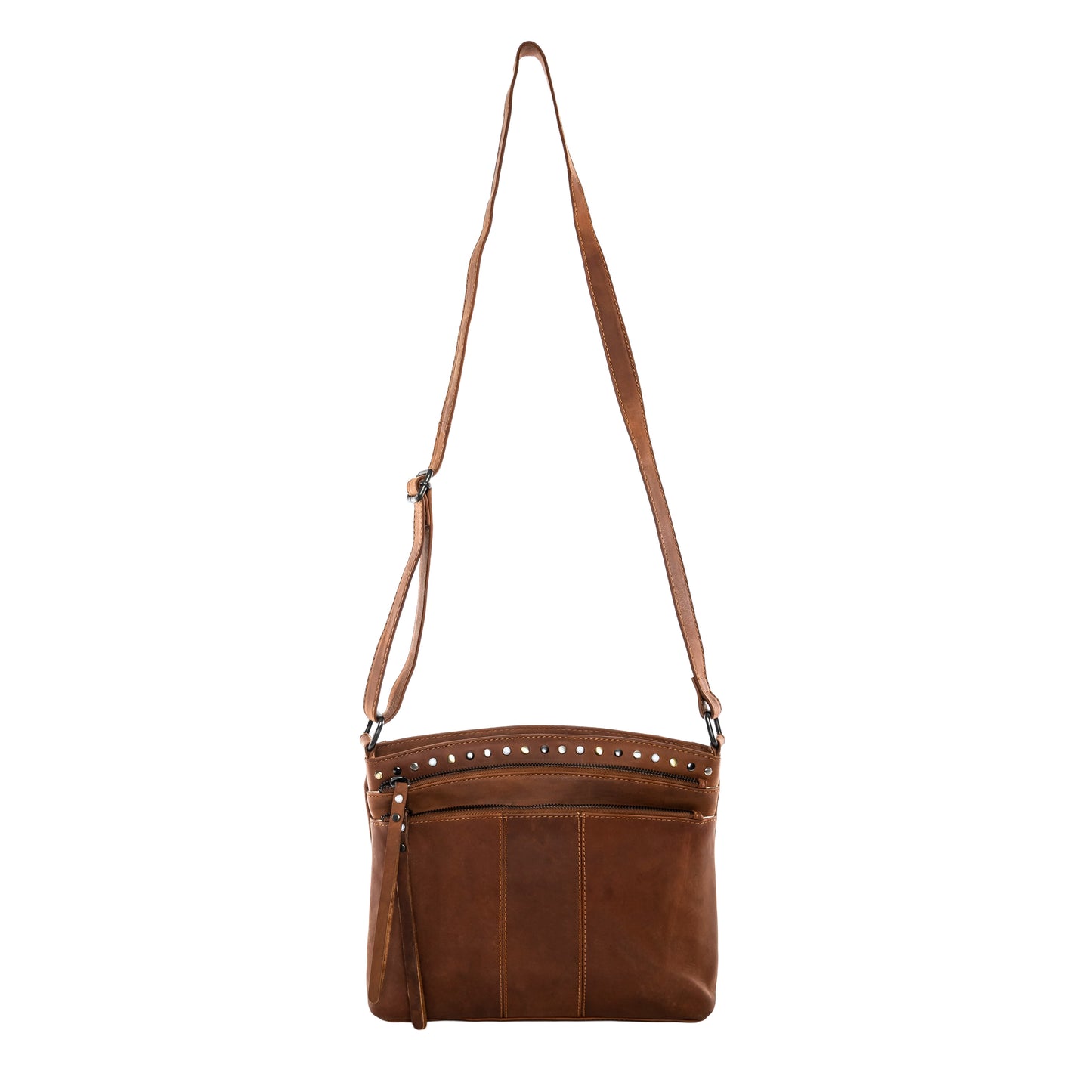 CONCEALED CARRY BRYNN ARCHED LEATHER CROSSBODY