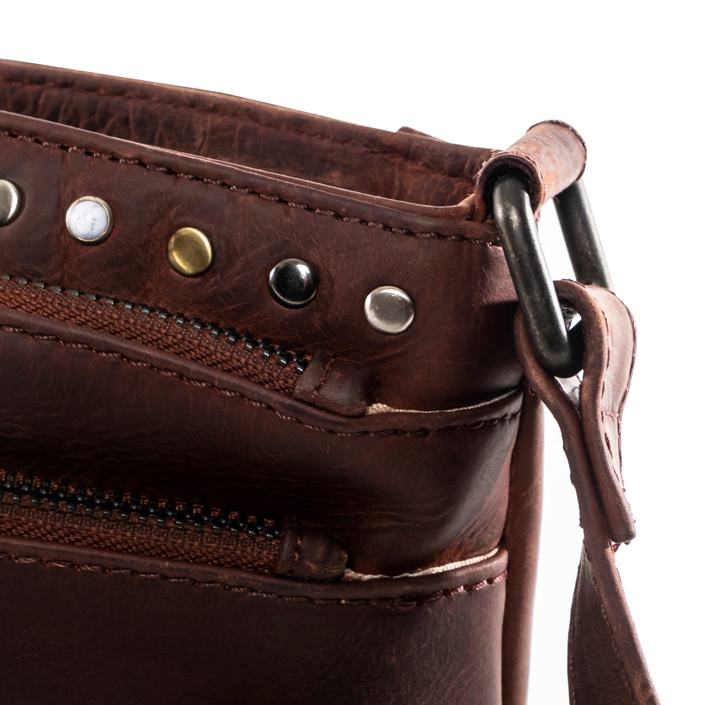 CONCEALED CARRY BRYNN ARCHED LEATHER CROSSBODY
