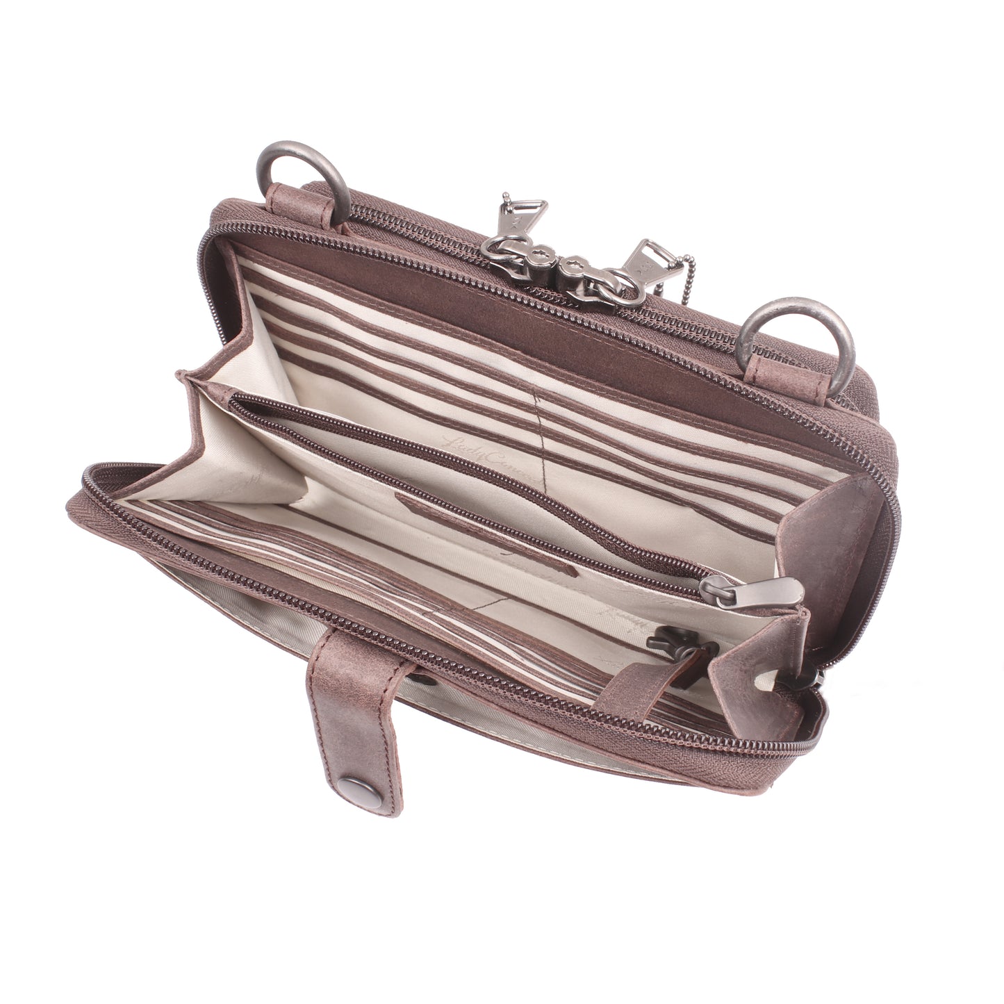 CONCEALED CARRY MILLIE LEATHER CROSSBODY ORGANIZER