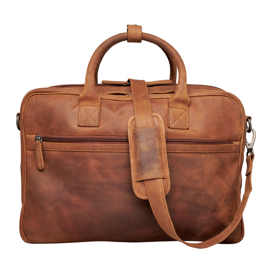 CONCEALED CARRY HAYDEN LEATHER COMPUTER BRIEFCASE WITH RFID ORGANIZER