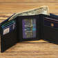 Genuine Leather Men's Tri-Fold Wallet