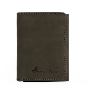 Genuine Leather Men's Tri-Fold Wallet