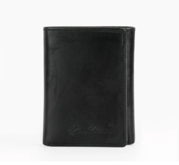 Genuine Leather Men's Tri-Fold Wallet