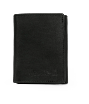 Genuine Leather Men's Tri-Fold Wallet